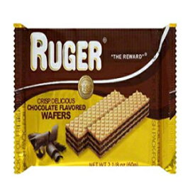 ルガー クリスピー、カリカリ、チョコレート風味のクリーム、シュガーウエハース | 2 1/8オンス 12パック Ruger Crispy, Crunchy, Chocolate Flavored Cream, Sugar Wafers | 2 1/8 Ounce 12 Pack