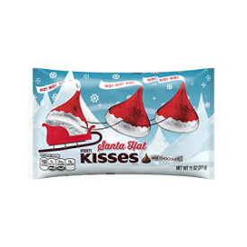 Hershey's Kisses サンタハットホイル入りホリデーミルク、チョコレート、11オンス Hershey's Kisses Holiday Milk in Santa Hat Foils, Chocolate, 11 Ounce