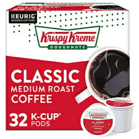 クリスピー・クリーム・クラシック、シングルサーブキューリグKカップポッド、ミディアムローストコーヒーポッド、32個 Krispy Kreme Classic, Single-Serve Keurig K-Cup Pods, Medium Roast Coffee Pods, 32 Count