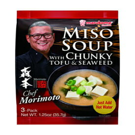 マルコメ 森本シェフ、豆腐と海苔の味噌汁、1.25オンス（12個パック） Marukome Chef Morimoto, Miso Soup with Tofu and Seaweed, 1.25 Oz (Pack of 12)
