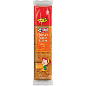 Keebler 21165 サンドイッチ クラッカー、チーズ & ピーナッツ バター、8 ピース スナック パック、12 個/箱 Keebler 21165 Sandwich Crackers, Cheese & Peanut Butter, 8-Piece Snack Pack, 12/Box