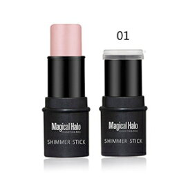 2色マジカルハローハイライタースティックパウダーハイライトブライトニングフェイシャルメイクアップコスメティック（01＃） Semme 2Colors Magical Halo Highlighter Stick Powder Highlighting Brightening Facial Makeup Cosmetic(01#)