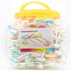 Cartwheel Confections: 個別包装されたダブル ロリポップ 200 個、バルク キャンディ、スイート タルト ロリポップ、パステル カラーのダブル ロリポップ、チアリーダー ロリポップ、バルク 吸盤とロリポップ、ジャー 200 個。 Cartwheel Confections: 2