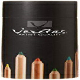 色鉛筆、ベリタス 24 パックアソートカラー キャニスター入り Colored Pencils, Veritas 24 Pack Assorted Colors In Canister