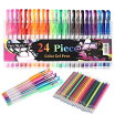 Reaeon 24 Colors Gel Pens Coloring Gel Pen Art Markers for Journal