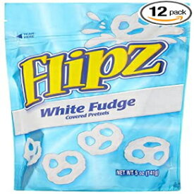 Flipz Pretzels、ホワイトファッジ、5オンスパッケージ（12個パック） Flipz Pretzels, White Fudge, 5 oz Packages (Pack of 12)