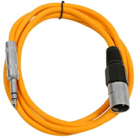 Seismic Audio - SATRXL-M6 - オレンジ 6 フィート XLR オス - 1/4 インチ TRS パッチ ケーブル Seismic Audio - SATRXL-M6 - Orange 6' XLR Male to 1/4" TRS Patch Cable