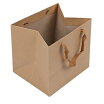 Qutuus Kraft Paper Bags with Handles Bulk 8x4.5x10 100 pcs Brown
