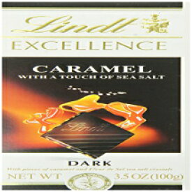 リンツ エクセレンス バー、海塩風味のキャラメル、3.5 オンス Lindt Excellence Bar, Caramel with a Touch of Sea Salt, 3.5 Ounce