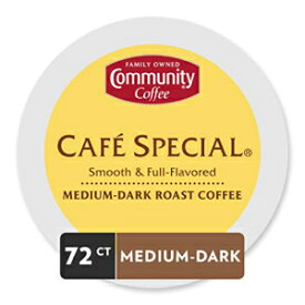 コミュニティコーヒー - カフェスペシャルミディアムダークロースト - 72個のシングルサーブコーヒーポッド - キューリグ2.0 Kカップブリュワーと互換性があります Community Coffee - Café Special Medium-Dark Roast - 72 Count Single Serve Coffee