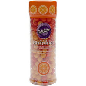 Wilton 710-0443シャーベット風味のシュガーパールスプリンクル、オレンジ Wilton 710-0443 Sherbet-Flavored Sugar Pearl Sprinkles, Orange