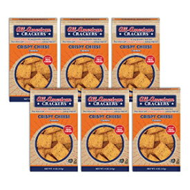オールアメリカン クラッカー、クリスピー チーズ、4 オンス (6 個パック) All-American Crackers, Crispy Cheese, 4 Ounce (Pack of 6)