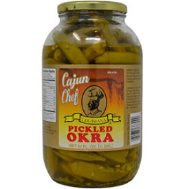 ケイジャン シェフ オクラのピクルス 1814.4g - (1/2 ガロン) Cajun Chef Pickled Okra 64oz - (1/2 Gallon)