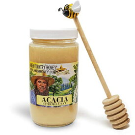 Goshen Honey アーミッシュ極度生アカシア蜂蜜 - 健康効果のある 100% 天然国産蜂蜜 - 無濾過、未加工、非加熱 - OU コーシャ認定 | 1ポンドのガラス瓶 Goshen Honey Amish Extremely Raw ACACIA Honey - 100% Natural Domestic Honey with He