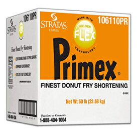 Primex ゴールデン フレックス ドーナツ フライ ショートニング、50 ポンド -- 各 1 個。 Primex Golden Flex Donut Fry Shortening, 50 Pound -- 1 each.