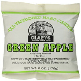 Claey's、オールド ファッション ハード キャンディ グリーン アップル、6 オンス バッグ Claey's, Old Fashioned Hard Candy Green Apple, 6 Ounce Bag