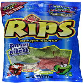 Rips アソートリコリスピース、4 オンスバッグ (12 個パック) Rips Assorted Licorice Pieces, 4 Ounce Bags (Pack of 12)