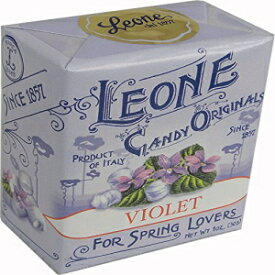 パスティリエ レオーネ バイオレット キャンディ ミント レトロな小箱 1 個 Pastiglie Leone Violet Candy Mints in Retro Small Box, One