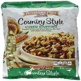 ペパリッジファーム、カントリースタイル、キューブスタッフィング、12オンスバッグ（2パック） Pepperidge Farm, Country Style, Cubed Stuffing, 12oz Bag (Pack of 2)