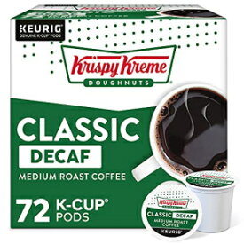 クリスピー・クリーム・クラシック・デカフェ、シングルサーブキューリグKカップポッド、ミディアムローストコーヒーポッド、12個（6個パック） Krispy Kreme Classic Decaf, Single-Serve Keurig K-Cup Pods, Medium Roast Coffee Pods, 12 Count (Pack