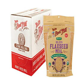 Bob's Red Mill オーガニック ゴールデン フラックスシード ミール、16 オンス (4 個パック) Bob's Red Mill Organic Golden Flaxseed Meal, 16-ounce (Pack of 4)