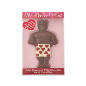 The Perfect Man バレンタインデー ソリッド デコレーション ミルク チョコレート - 3.5オンス The Perfect Man Valentine's Day Solid Decorated Milk Chocolate - 3.5oz