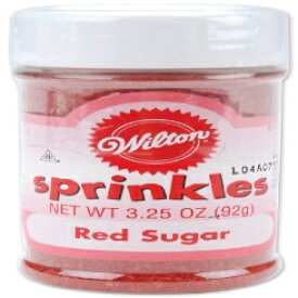ウィルトン スプリンクルズ、レッドシュガー、3.25 オンス Wilton Sprinkles, Red Sugar, 3.25 Ounces