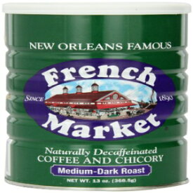 フレンチ マーケット コーヒー & チコリ カフェインレス、12 オンス缶 (3 個パック) French Market Coffee & Chicory Decaffeinated, 12 Ounce Cans (Pack of 3)