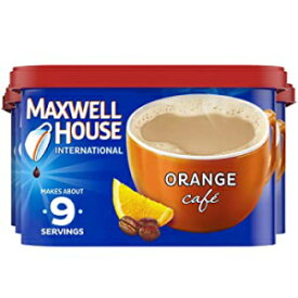 4個パック、カフェオレンジ、ホット、マックスウェルハウスインターナショナルオレンジカフェスタイルインスタントコーヒー飲料ミックス（4カラットパック、9.3オンスのキャニスター） Pack of 4, Café Orange, Hot, Maxwell House International Orange Caf
