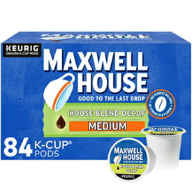 Maxwell House ディカフェ ハウス ブレンド ミディアム ロースト K カップ コーヒー ポッド (84 ct ボックス) Maxwell House Decaf House Blend Medium Roast K-Cup Coffee Pods (84 ct Box)