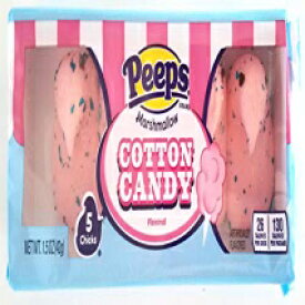 ピープス (1 パック) ピンク チックス マシュマロ イースター コットン キャンディ 1.5 オンス / 42 g Peeps (1 Pack) Pink Chicks Marshmallow Easter Cotton Candy 1.5 oz / 42 g