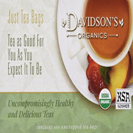 デビッドソンのティーカフェイン抜きワイルドストロベリー、100カウントティーバッグ Davidson's Tea Decaf Wild Strawberry, 100-Count Tea Bags