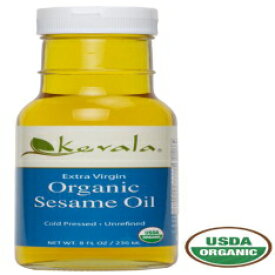Kevala エクストラバージンオーガニックセサミオイル、8オンス Kevala Extra Virgin Organic Sesame Oil, 8 Ounce