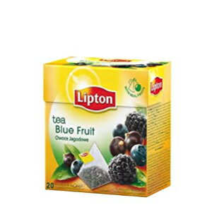 【6パック】リプトン紅茶-ブルーフルーツ-プレミアムピラミッドティーバッグ（20カウントボックス） [Pack of 6] Lipton Black Tea - Blue Fruit - Premium Pyramid Tea Bags (20 Count Box)