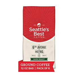シアトルズ ベスト コーヒー 6th アベニュー ビストロ ダーク ロースト グラウンド コーヒー | 12オンスバッグ(6個入り) Seattle's Best Coffee 6th Avenue Bistro Dark Roast Ground Coffee | 12 Ounce Bags (Pack of 6)