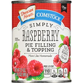 ラズベリー、コムストック シンプリー パイ フィリング & トッピング、ラズベリー、21 オンス (8 個パック) Raspberry, Comstock Simply Pie Filling & Topping, Raspberry, 21 Ounce (Pack of 8)