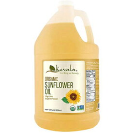Kevala 高オレイン酸オーガニックひまわり油、1 ガロン Kevala High Oleic Organic Sunflower Oil, 1 Gallon