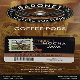 Baronet コーヒー モカ ジャワ コーヒー ポッド、54 個 Baronet Coffee Mocha Java Coffee Pods, 54 Count