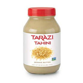 タラジ オール ナチュラル タヒニ | 非遺伝子組み換え、すべて天然、100% プレミアム胡麻から作られ、カリフォルニア産、コーシャ | 2ポンドの瓶 Tarazi All Natural Tahini | Non-GMO, All Natural, Made From 100% Premium Sesame Seeds, M
