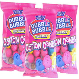 Dubble Bubble コットンキャンディガムボール、4オンス、3個パック Dubble Bubble Cotton Candy Gum Balls, 4 Ounce, Pack of 3