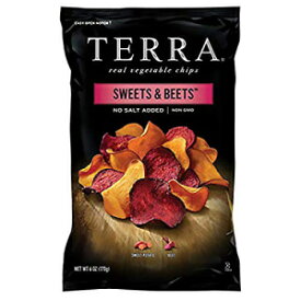 Terra 野菜チップス、スイーツ & ビーツ、塩無添加、6 オンス (12個入り) Terra Vegetable Chips, Sweets & Beets, No Salt Added, 6 oz. (Pack of 12)
