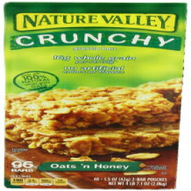 ネイチャーバレーオーツハニーバー、48～1.5オンス 2バーポーチ、合計96本 Nature Valley Oats Honey Bar, 48-1.5 oz 2 bar pouches, total 96 Bars