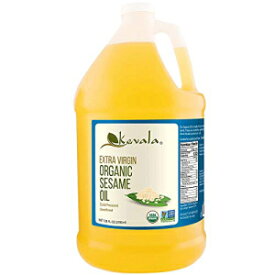 Kevala オーガニック エクストラバージン セサミオイル、1 ガロン (128 液量オンス) Kevala Organic Extra Virgin Sesame Oil, 1 Gallon (128 Fl Oz)