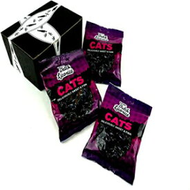 Gustaf's Black Licorice Cats、ブラックタイボックス入り 5.2 オンスバッグ (3 個パック) Gustaf's Black Licorice Cats, 5.2 oz Bags in a BlackTie Box (Pack of 3)