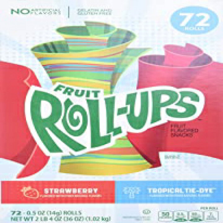 Strawberry and Tropical Tie-Dye Fruit Roll-Ups (72 Count), 72