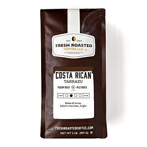 tbV[XgR[q[ARX^JY^YA2|hi32IXjA~fBA[XgAR[V[AS Fresh Roasted Coffee, Costa Rican Tarrazu, 2 lb (32 oz), Medium Roast, Kosher, Whole Bean