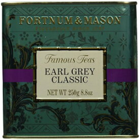 フォートナム&メイソン ブリティッシュ ティー、アール グレイ クラシック、ギフト用缶入り英国茶 250g ルース Fortnum & Mason British Tea, Earl Grey Classic, 250g Loose English Tea in a Gift Tin Caddy