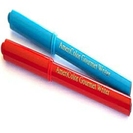 Americolor 2カウントグルメライターフードデコレーションペン、赤と青 Americolor 2-Count Gourmet Writer Food Decorating Pens, Red and Blue