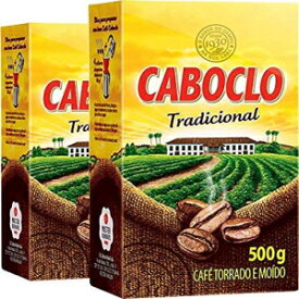 カフェ カボクロ 500g Torrado e Moído - ロースト アンド グラウンド コーヒー 17.60 オンス (02 パック) Cafe Caboclo 500g Torrado e Moído - Roast and Ground Coffee 17.60oz (PACK OF 02)