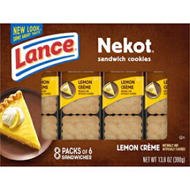 ランス サンドイッチ クッキー、ネコット レモン クリーム、8 カウント ボックス (14 個パック) Lance Sandwich Cookies, Nekot Lemon Creme, 8 Count Box (Pack of 14)
